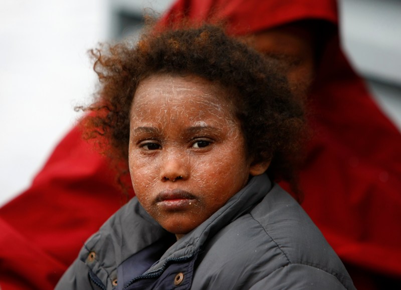 Young immigrant brought safely to shore by the AFM.